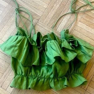 Reformation Linen Crop Top